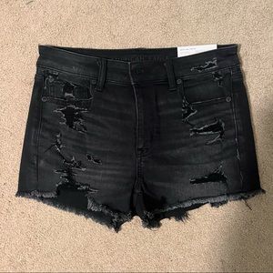 Black American Eagle Jean Cut Off Shorts